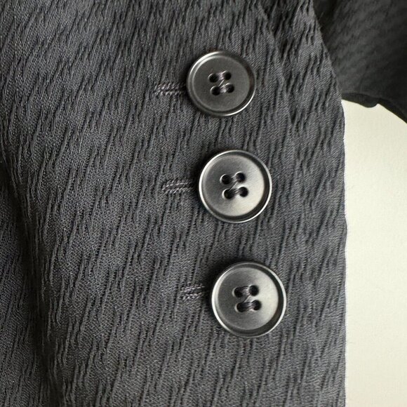 Emporio Armani Black Textured Cropped Blazer 46/M - Picture 5 of 5